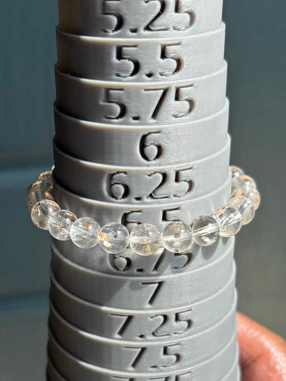 HQ Pyrite in Quartz Crystal Bracelet 8mm